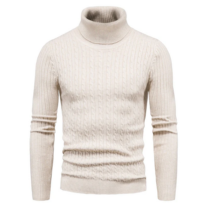 Herren Rollkragenpullover Kaffeebraun