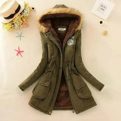 Herbst Winter Jacke Damen Slim Fit Gepolstert