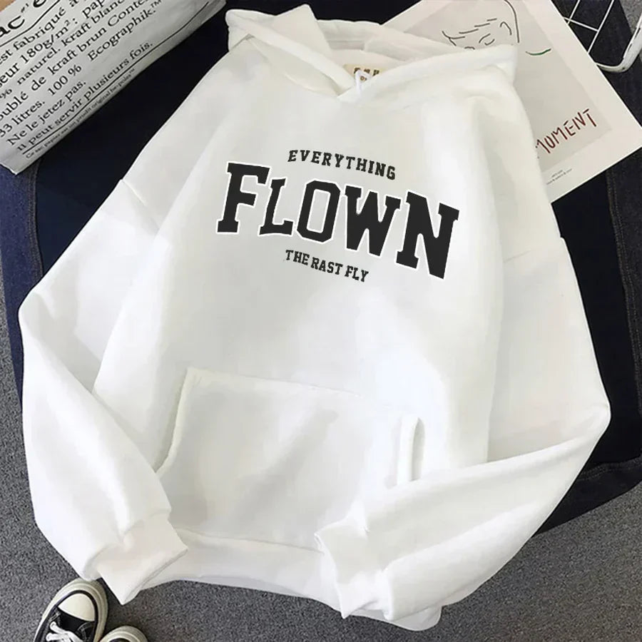 Stylischer Kapuzenpulli mit Trend-Druck für Damen
