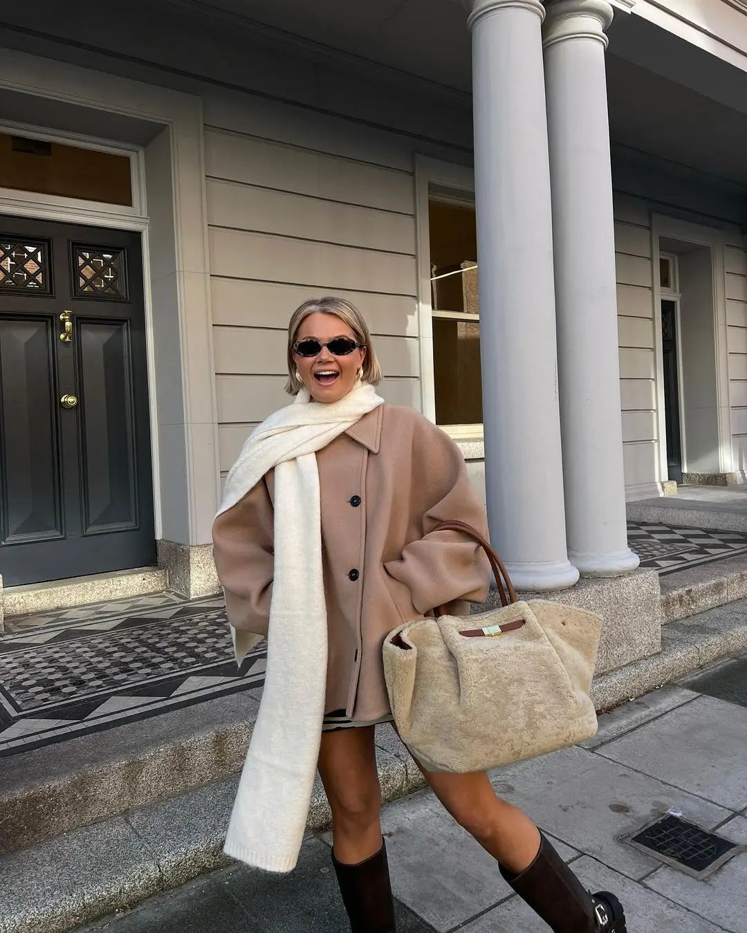 Großer Wintermantel Oversized Style Klassisch