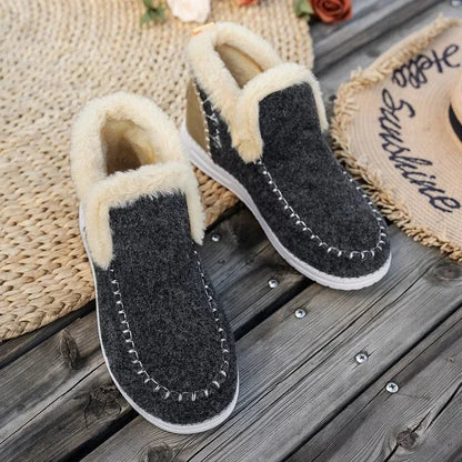 Damenschuhe Stiefel Filz Weich Futter