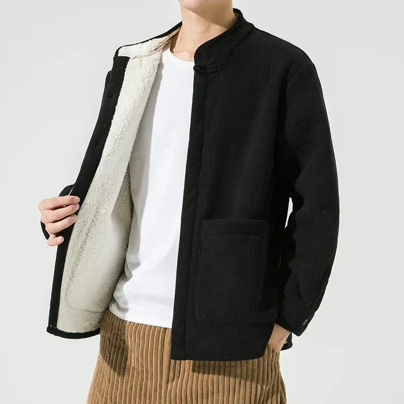 Herren Cordjacke Große Taschen Trendy Style - IdealeKleiden