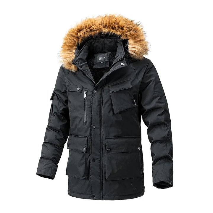 Herren Wintermantel Dick Warm Modern