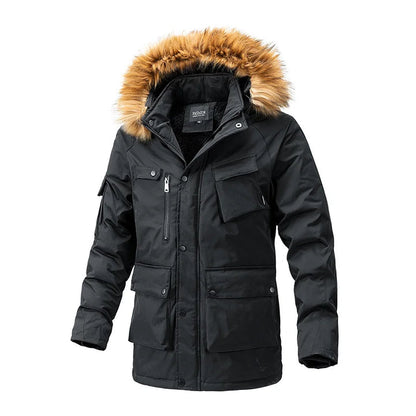 Herren Wintermantel Dick Warm Modern