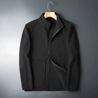 Herren Fleecejacke Sportlich KontrastDetails