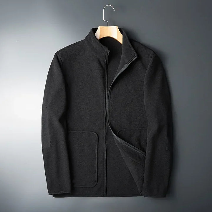 Herren Fleecejacke Sportlich KontrastDetails