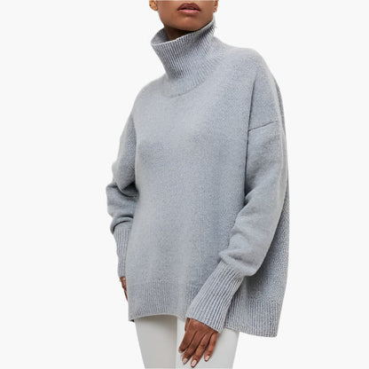 Elegante Pullover Damen | Rollkragen Pullover mit Weiten Ärmeln
