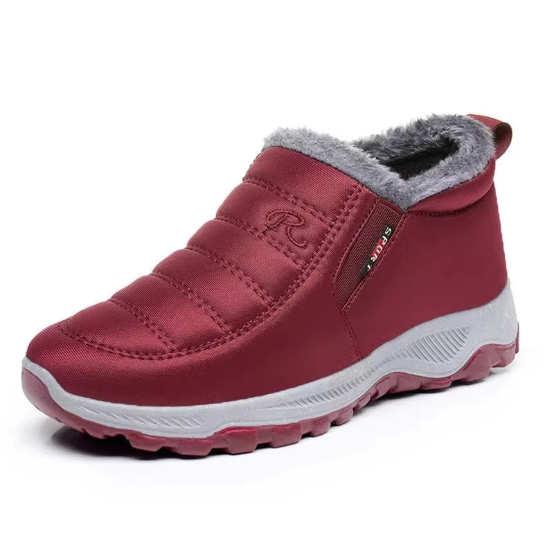Winterstiefel Damen Gequiltet Wasserdicht Knöchelhoch