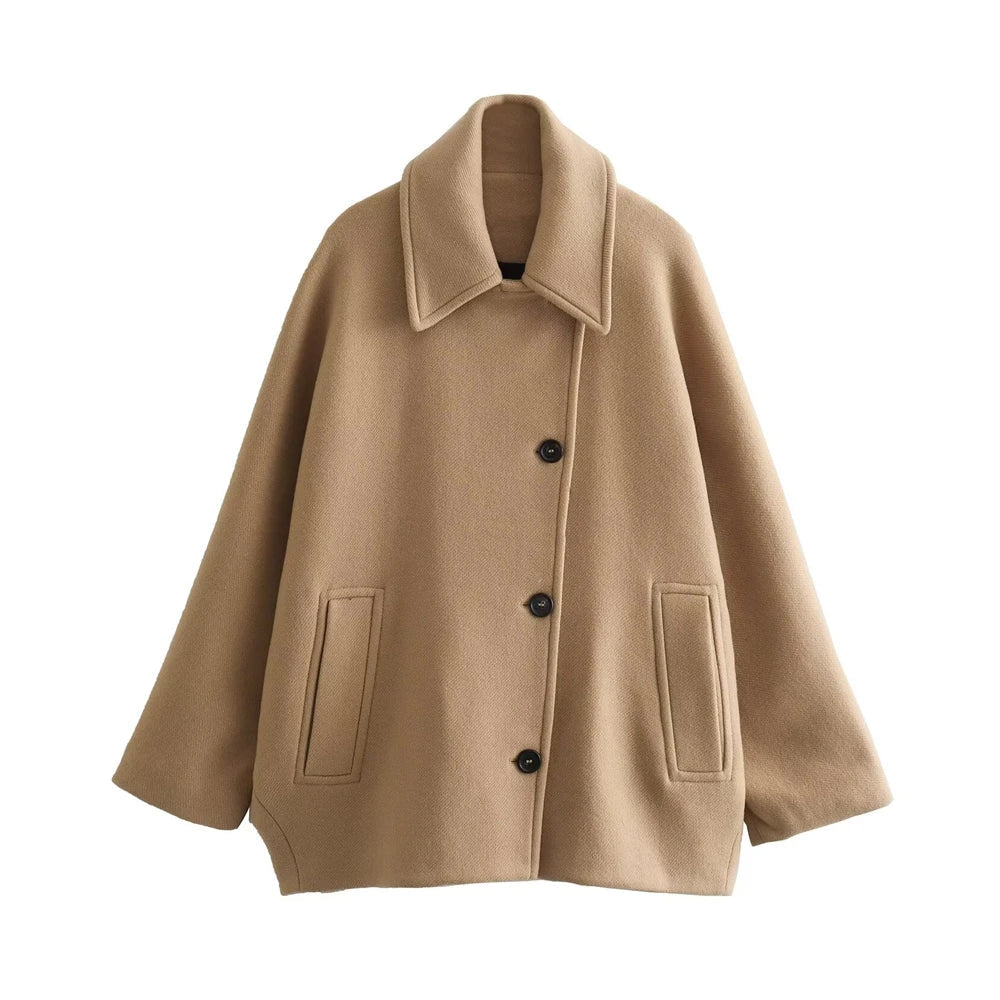 Damen Cape Elegantes Design mit Knöpfen
