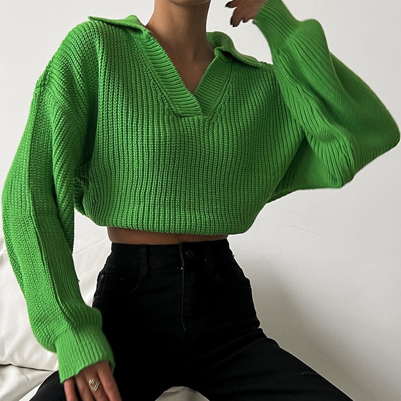 Damenschal Strickpullover Elegante Frauenmode