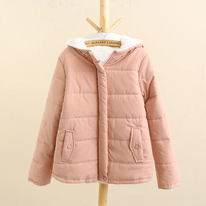 Winterjacke Damen Fleece Kapuze Warm