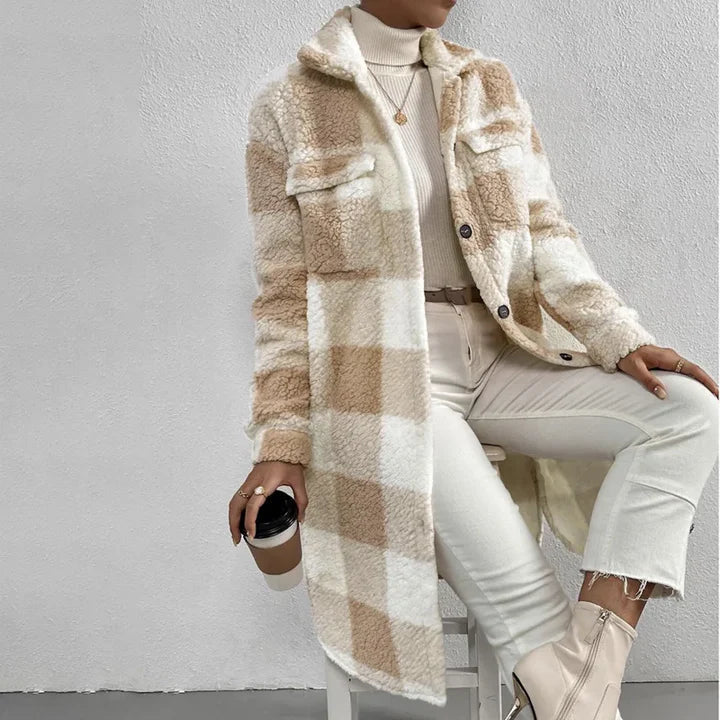 Modische Karojacke Warm Polarfleece
