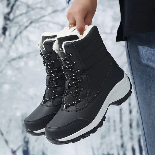 Winter Stiefel Damen Warm Fleece Knöchel Stiefel - IdealeKleiden