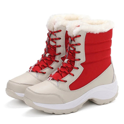 Winterstiefel Damen - Gefüttert - Wasserabweisend - Plattformsohle