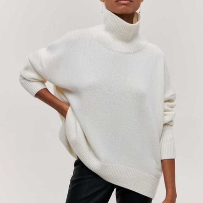 Damen Rollkragenpullover Oversized Weich