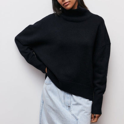 Große Rollkragenpullover Weich Oversized
