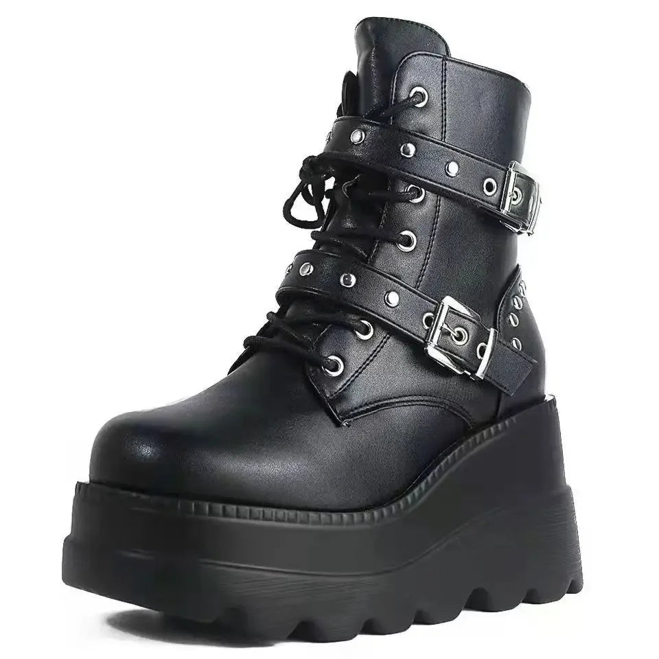 Gothische Stiefel Elegant Schwarze Eleganz