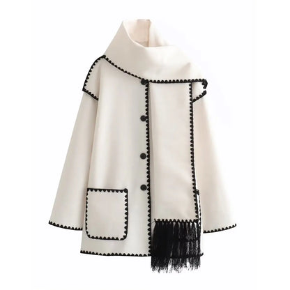 Elegantes Kleid | Französischer Chic Mantel