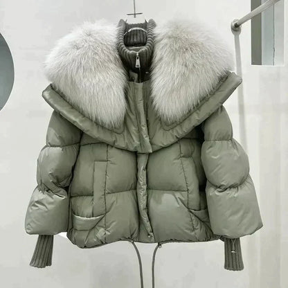Elegante Winterjacke Damen Schlicht Stilvoll - IdealeKleiden
