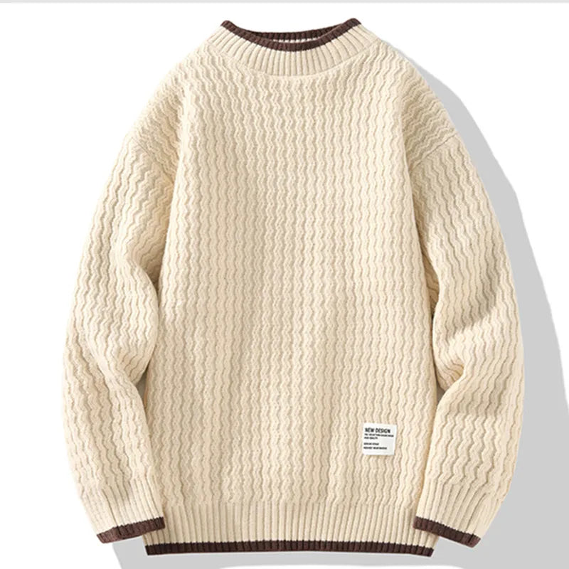 Herren Strickpullover Textur Optik - IdealeKleiden