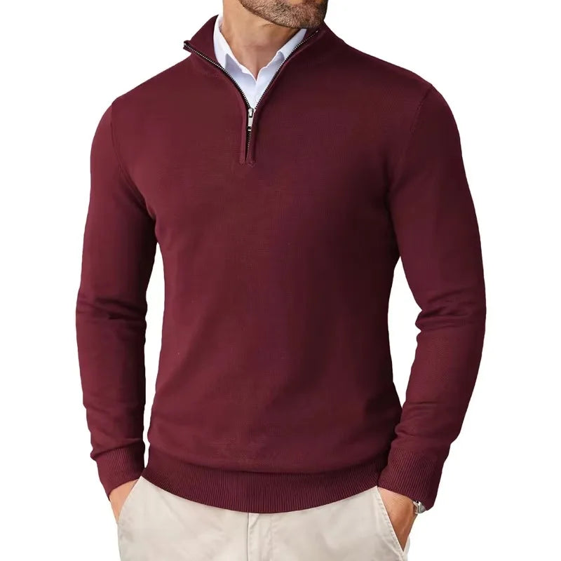 Herren Pullover Modern Frontreißverschluss