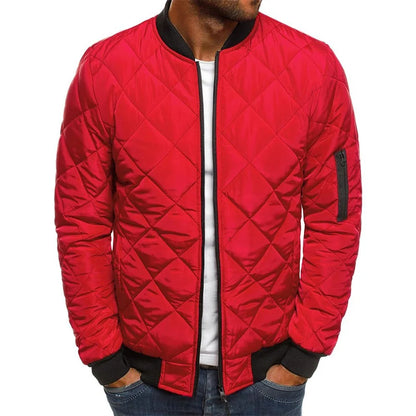 Stylische Baumwolle Jacke Rauten Muster