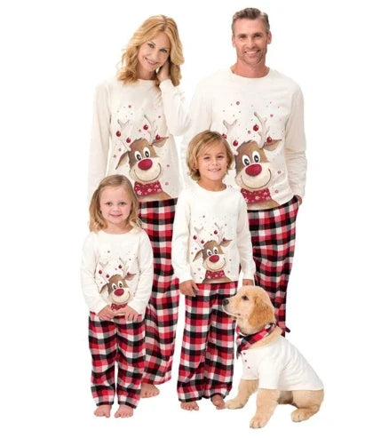 Weihnachtspyjamas Rudolf Motiv - IdealeKleiden