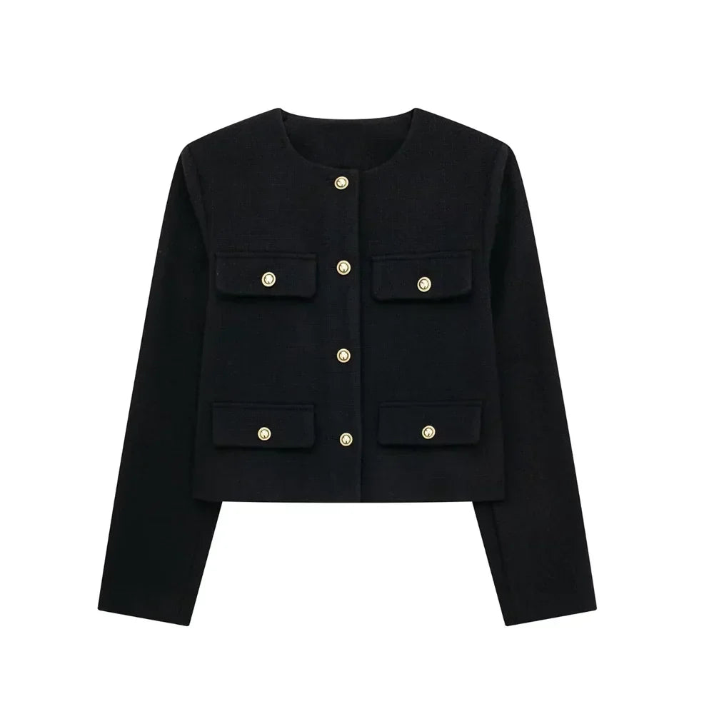 Stilvolle Damen Wolljacke Kurz