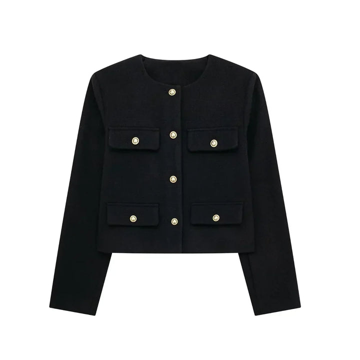 Stilvolle Damen Wolljacke Kurz