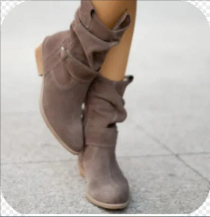 Stylische Wildleder Stiefel Damen