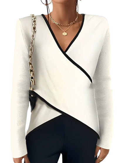 Stylischer Damen Pullover Kreuzstich Design