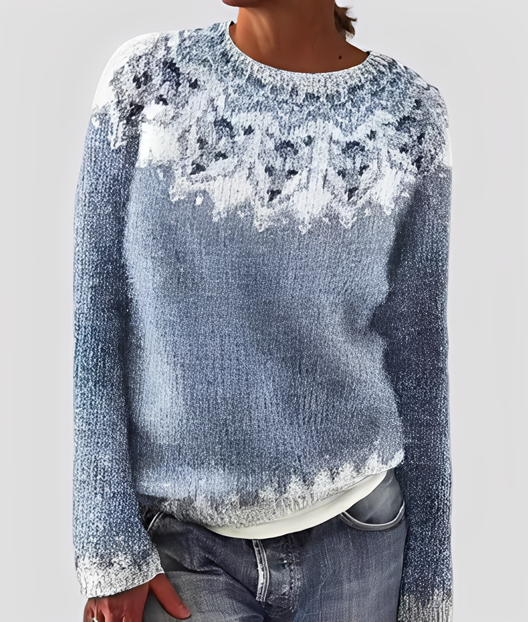 Damen Wollpullover Elegantes Design - IdealeKleiden