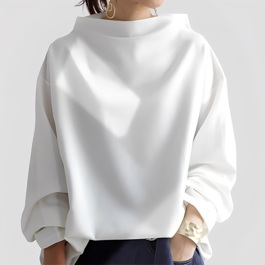 Stylisher Damenpulli Locker Geschnitten - IdealeKleiden