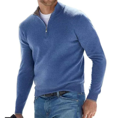 Moderner Herren Pullover Reißverschluss