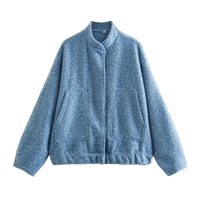 Übergroße Grobgestrickte Herrenjacke