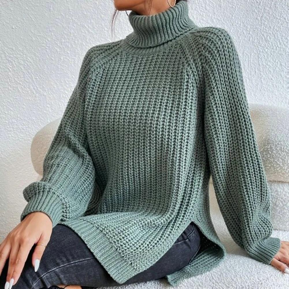Weicher Rollkragen Pullover Damen