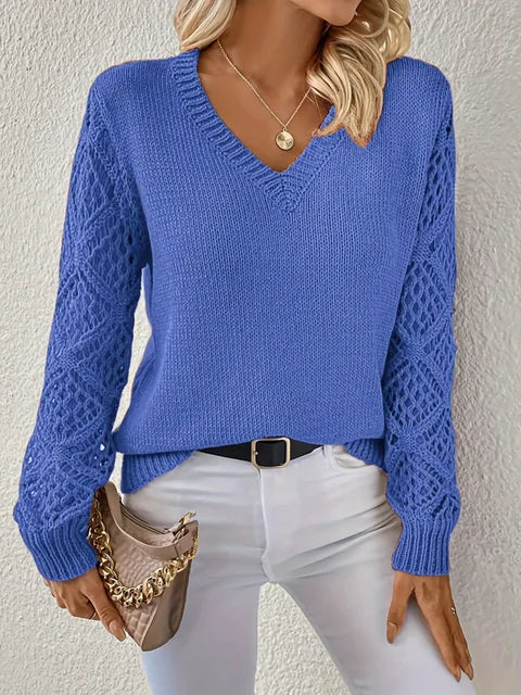 Elegante Strickkleidung | V-Ausschnitt Pullover Damen