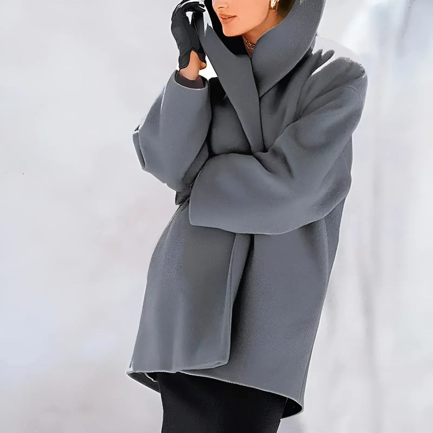Damen Wintermantel Modern Strukturlook