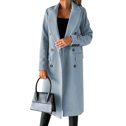 Herbst Mantel Frauen Elegant Lang
