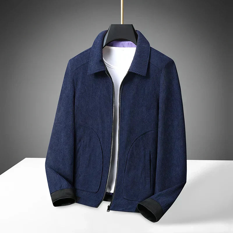 Herren Cordjacke Reißverschluss Modern