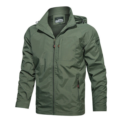 Herren Leichtjacke Sportliche Kapuze - IdealeKleiden
