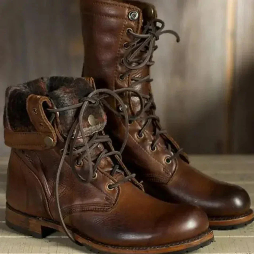 Retro Stiefel Kniehoch Winter Chic - IdealeKleiden
