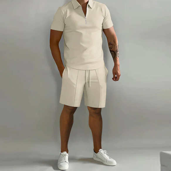 Herren Sommer Shorts-Shirt-Set Kurzarm - IdealeKleiden