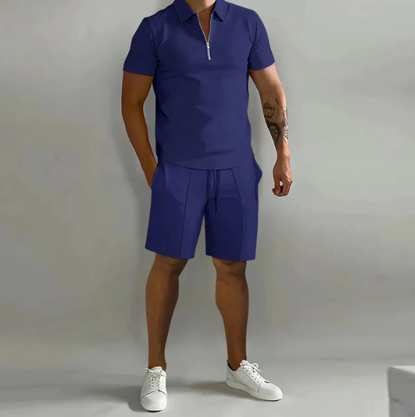 Herren Sommer Shorts-Shirt-Set Kurzarm