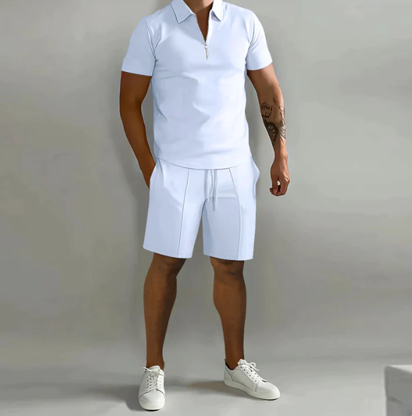 Herren Sommer Shorts-Shirt-Set Kurzarm