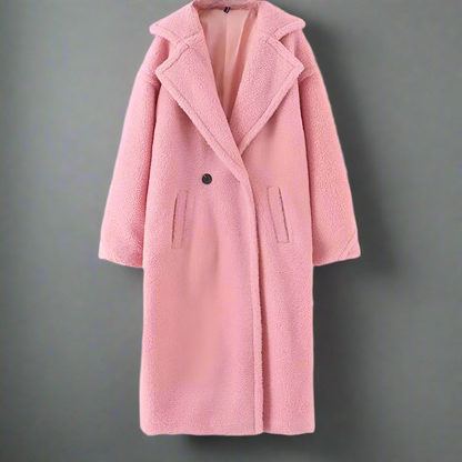 Teddy-Mantel Damen Oversized Weich und Warm