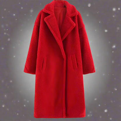 Teddy-Mantel Damen Oversized Weich und Warm
