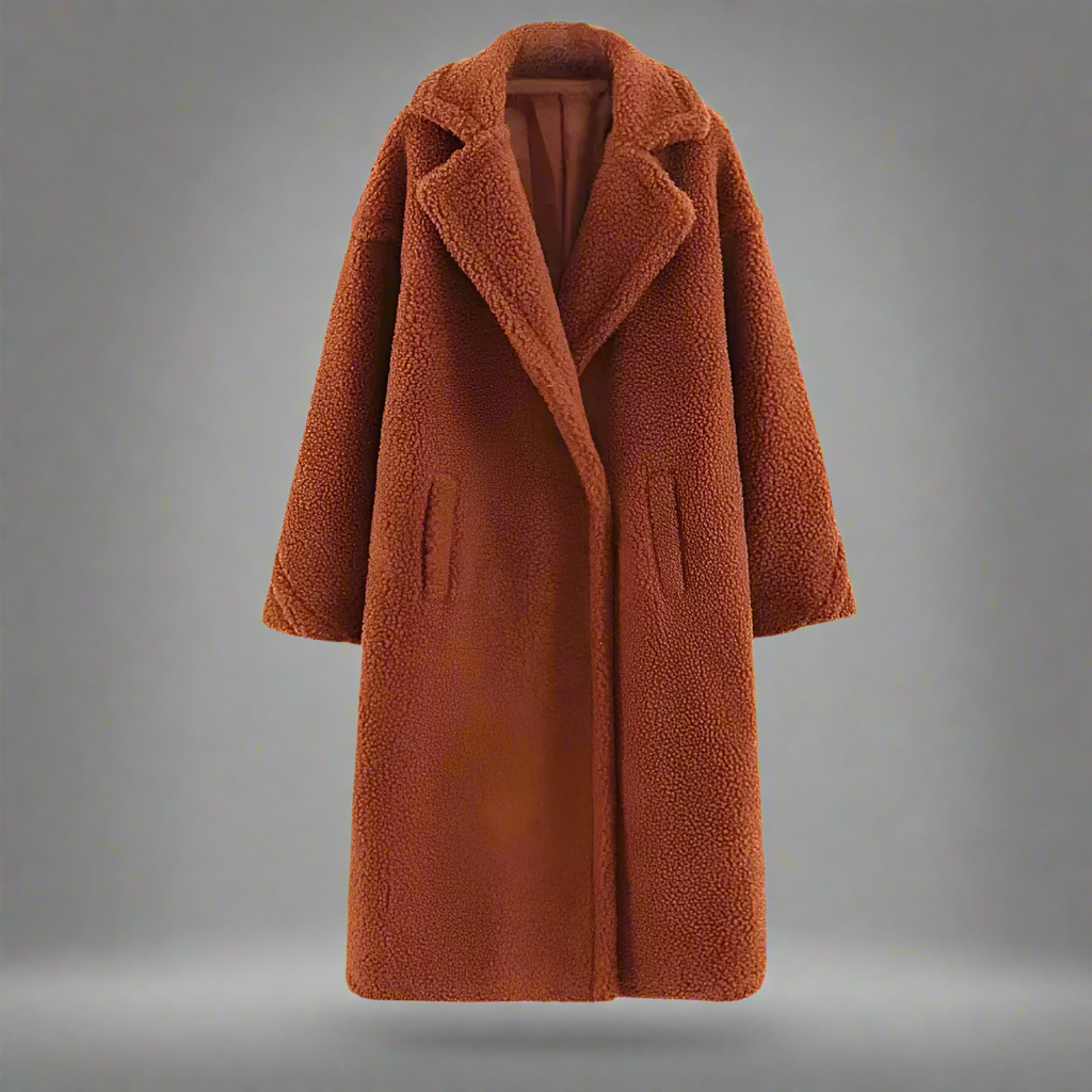 Teddy-Mantel Damen Oversized Weich und Warm