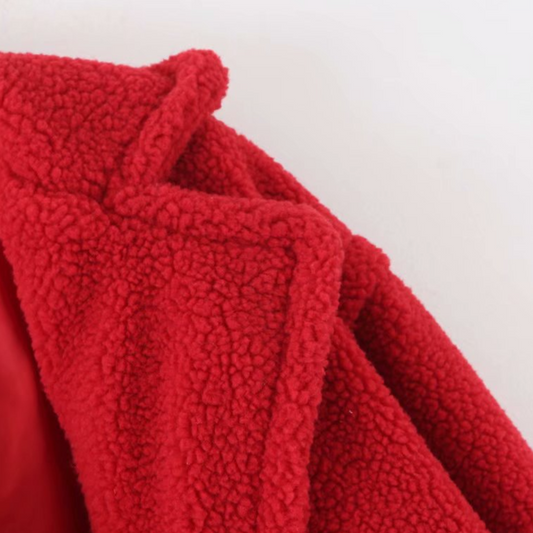 Teddy-Mantel Damen Oversized Weich und Warm - IdealeKleiden