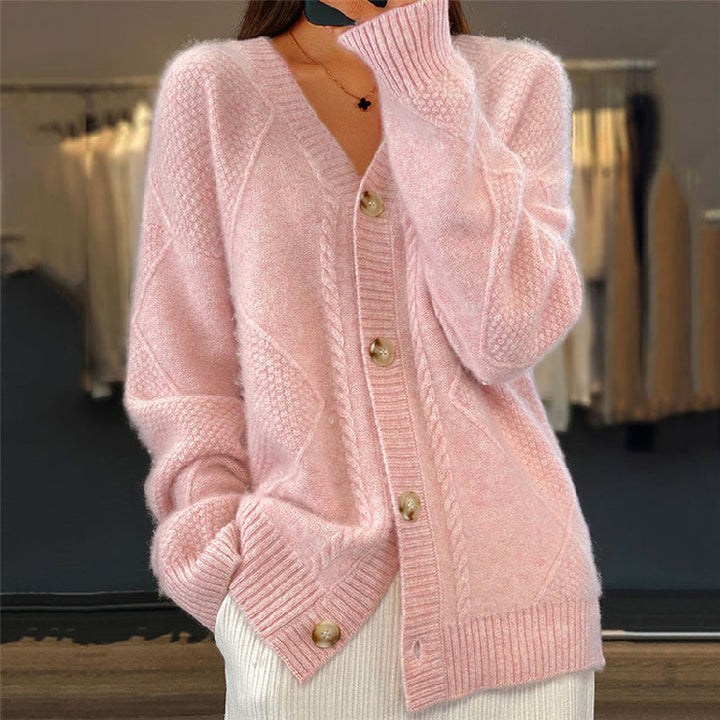 Damen Strickjacke Langärmlig Bequem - IdealeKleiden